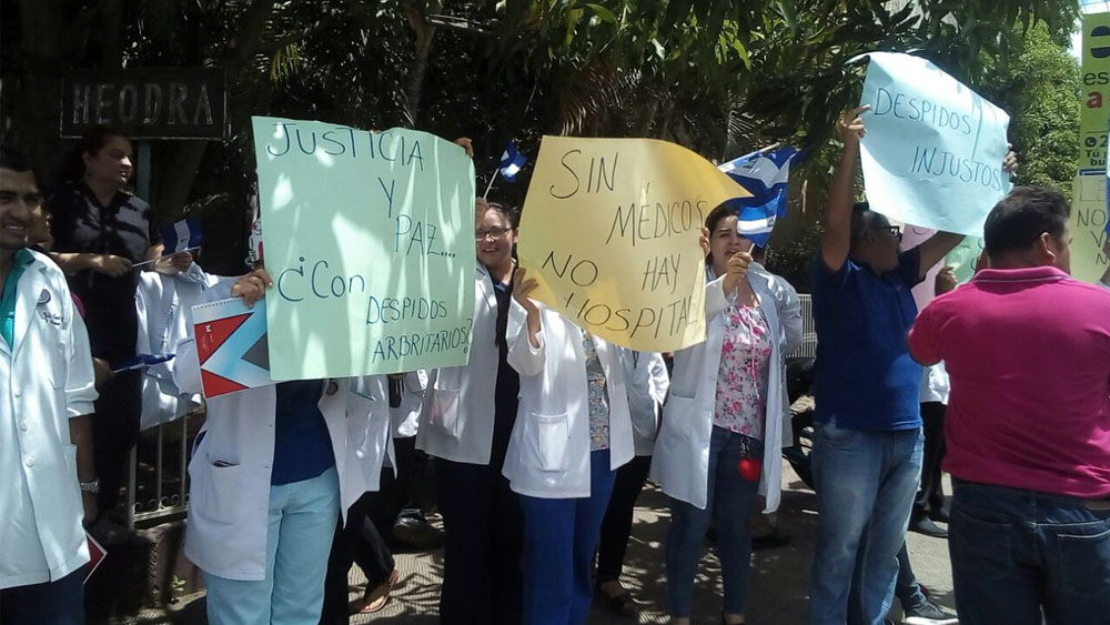 Despiden a médicos por apoyar a heridos por protestas en Nicaragua