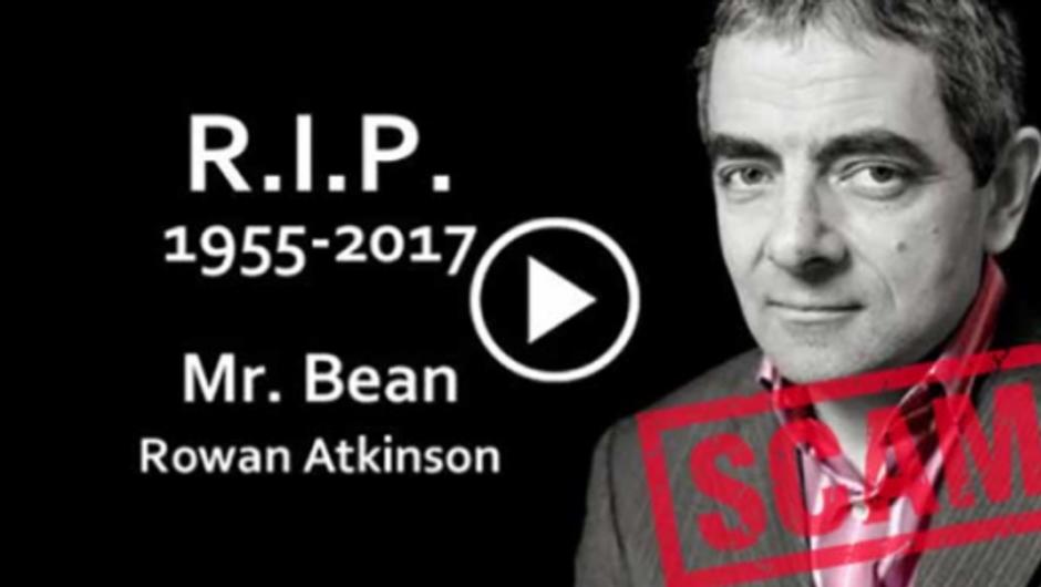 Advierten por supuesto video sobre la muerte de Mr Bean - mr-bean-scam