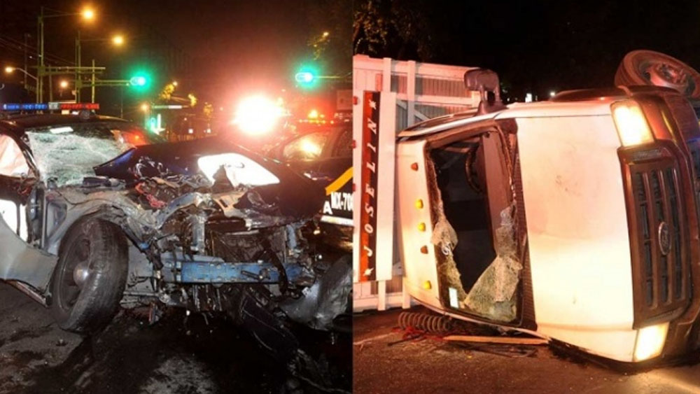 Choque deja dos policías heridos en Eje Central