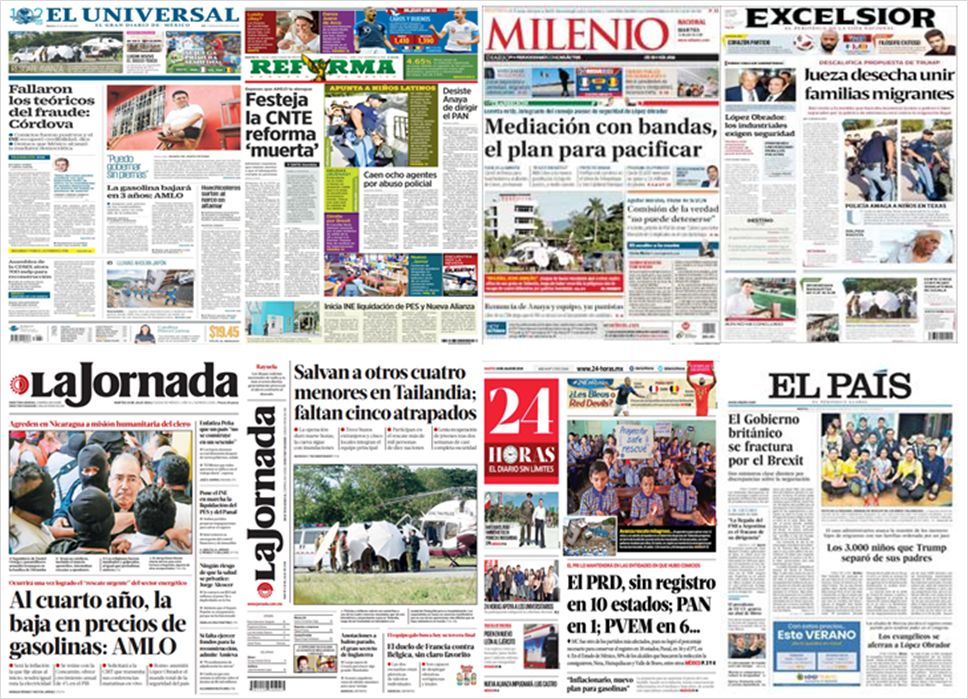 Combustibles y niños tailandeses en las primeras planas del martes - periodicos-1