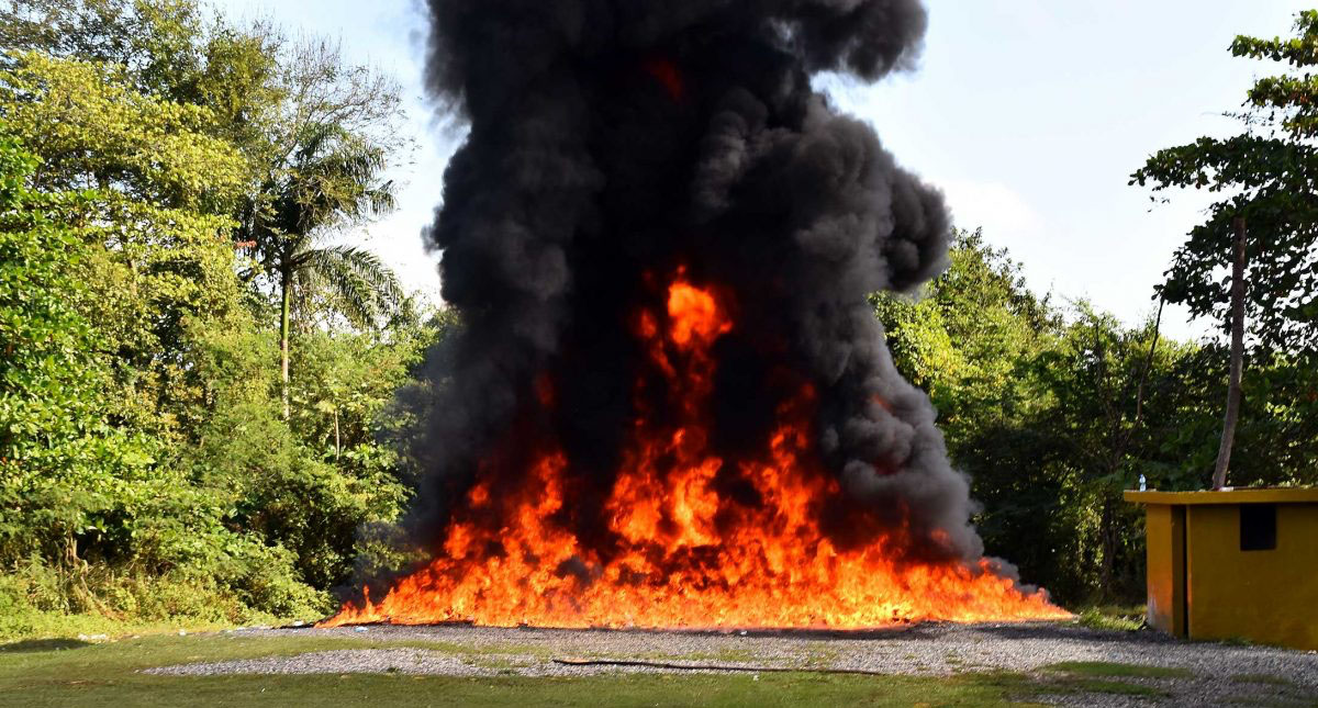 PGR incinera dos toneladas de droga en Chihuahua