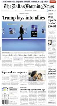 AMLO, Trump y OTAN en primeras planas - portadas-12-jul-dallas