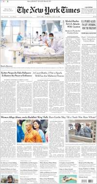 AMLO, Trump y OTAN en primeras planas - portadas-12-jul-nyt