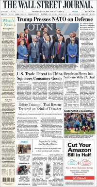 AMLO, Trump y OTAN en primeras planas - portadas-12-jul-wsj