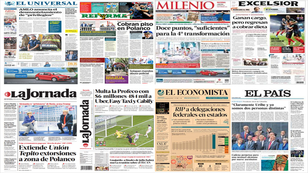 AMLO, Trump y OTAN en primeras planas AMLO, Trump y OTAN en primeras planas