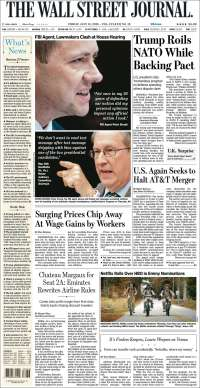 Conago, AMLO, Trump y OTAN en primeras planas - portadas-13-jul-wsj