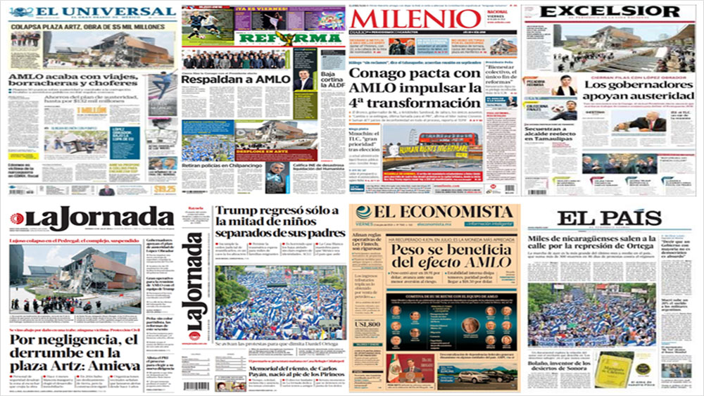 Conago, AMLO, Trump y OTAN en primeras planas Conago, AMLO, Trump y OTAN en primeras planas