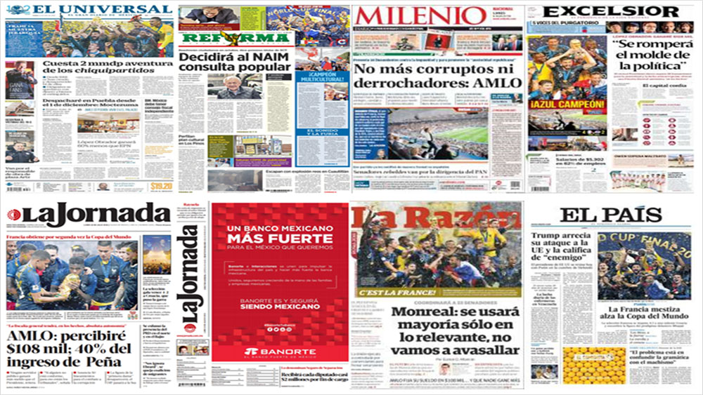 AMLO y Francia en primeras planas AMLO y Francia en primeras planas