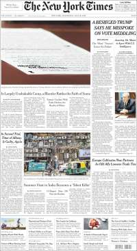 AMLO, Trump y Rusia en primeras planas - portadas-18-de-julio-nyt