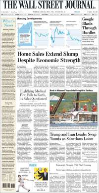 López Obrador y Trump en primeras planas - portadas-24-jul-wsj