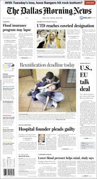 TLC, EE.UU. y UE en primeras planas - portadas-26-jul-dallas