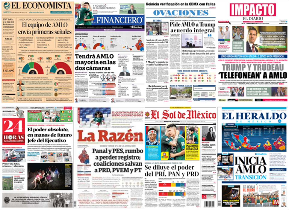 AMLO, Trump y Tailandia en primeras planas - portadas-3-jul2