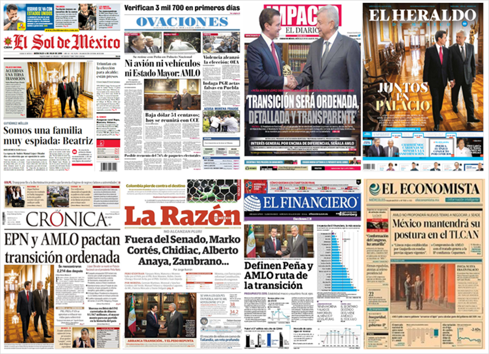 AMLO, EPN y Polonia en primeras planas - portadas-4-jul2