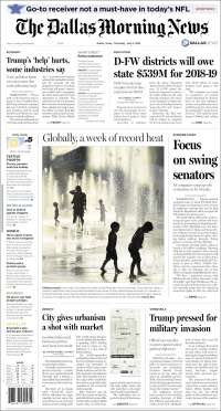 AMLO, empresarios, Trump y Corea del Norte en primeras planas - portadas-5-jul-dallas