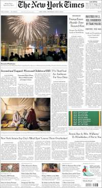 AMLO, empresarios, Trump y Corea del Norte en primeras planas - portadas-5-jul-nyt