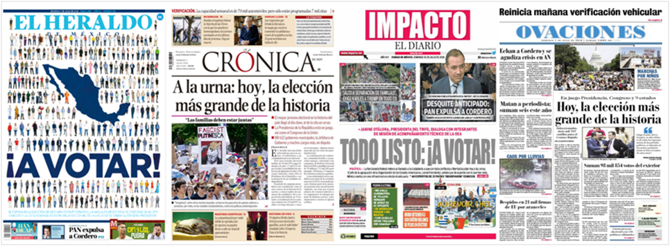 Elecciones en México en primeras planas - primeras-planas-1-jul2