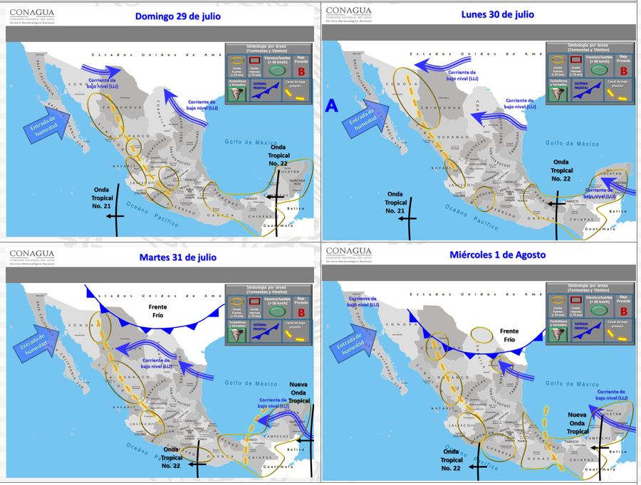 Continuarán las altas temperaturas en el norte y noroeste de México - pronostico-29-junio