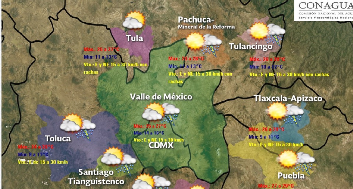 Pese a intenso calor lloverá con granizo en la Ciudad de México - pronostico-del-clima-16-julio-2018