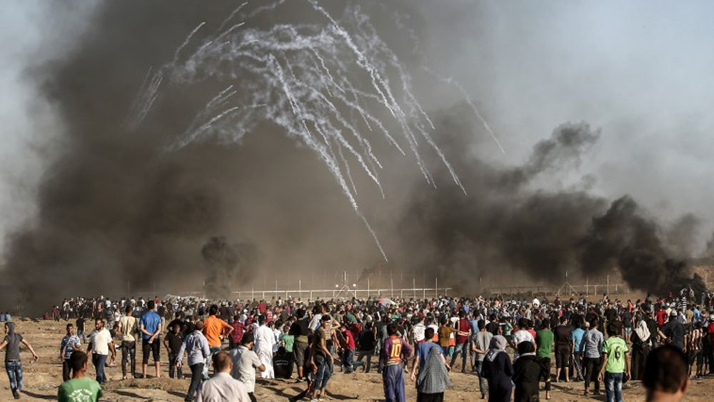 Protestas dejan tres palestinos muertos y más de 90 heridos en Gaza