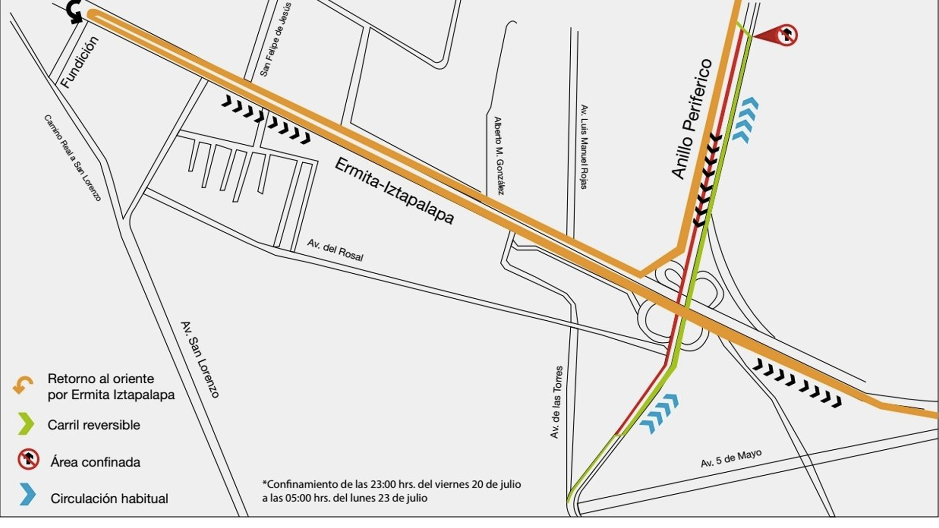 Cerrarán Periférico e Iztapalapa para realizar reparaciones