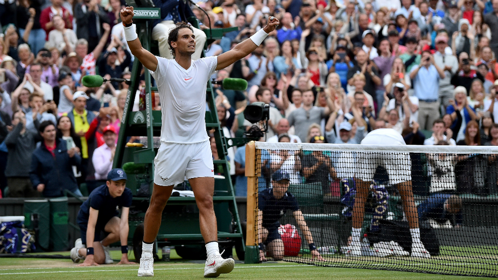 Rafael Nadal logra agónico avance en Wimbledon al vencer a Del Potro