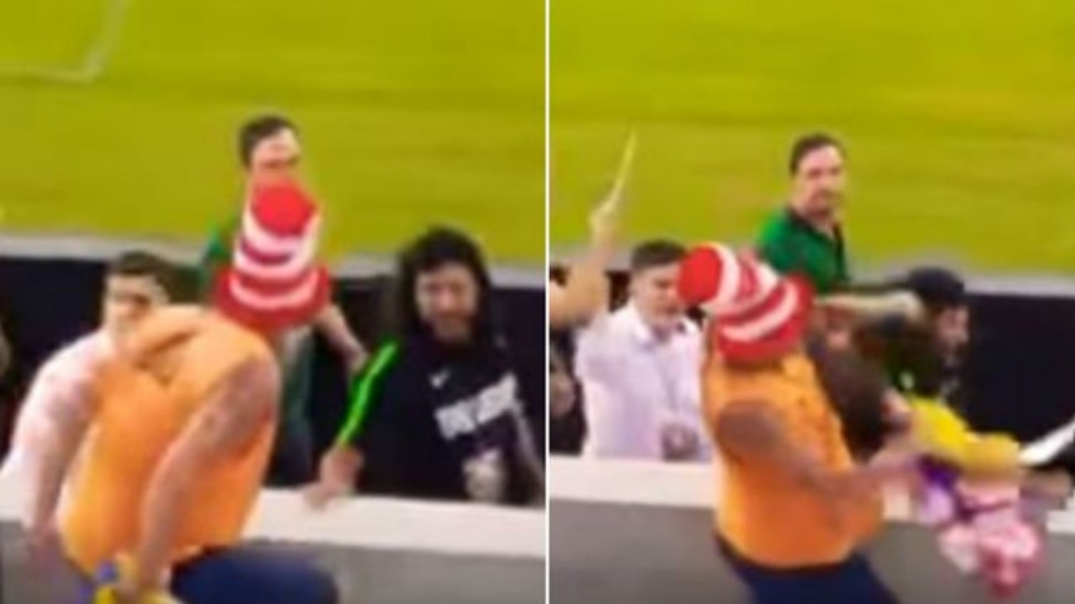 #Video René Higuita golpea a aficionado tras insultos