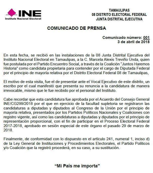 Presentadora del clima exige reconozcan su triunfo como diputada federal por Tamaulipas - renuncua