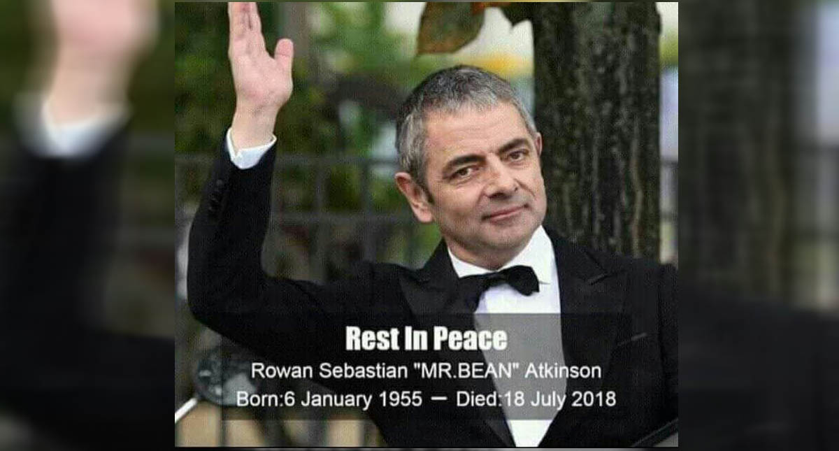 Reviven estafa con falsa muerte del actor de Mr. Bean