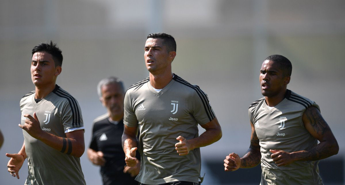 Cristiano Ronaldo entrenó por primera vez con la Juventus
