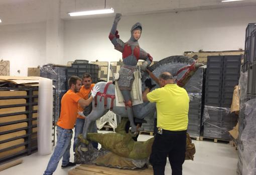 Daños en talla de San Jorge son irreversibles - sanjorgeint1