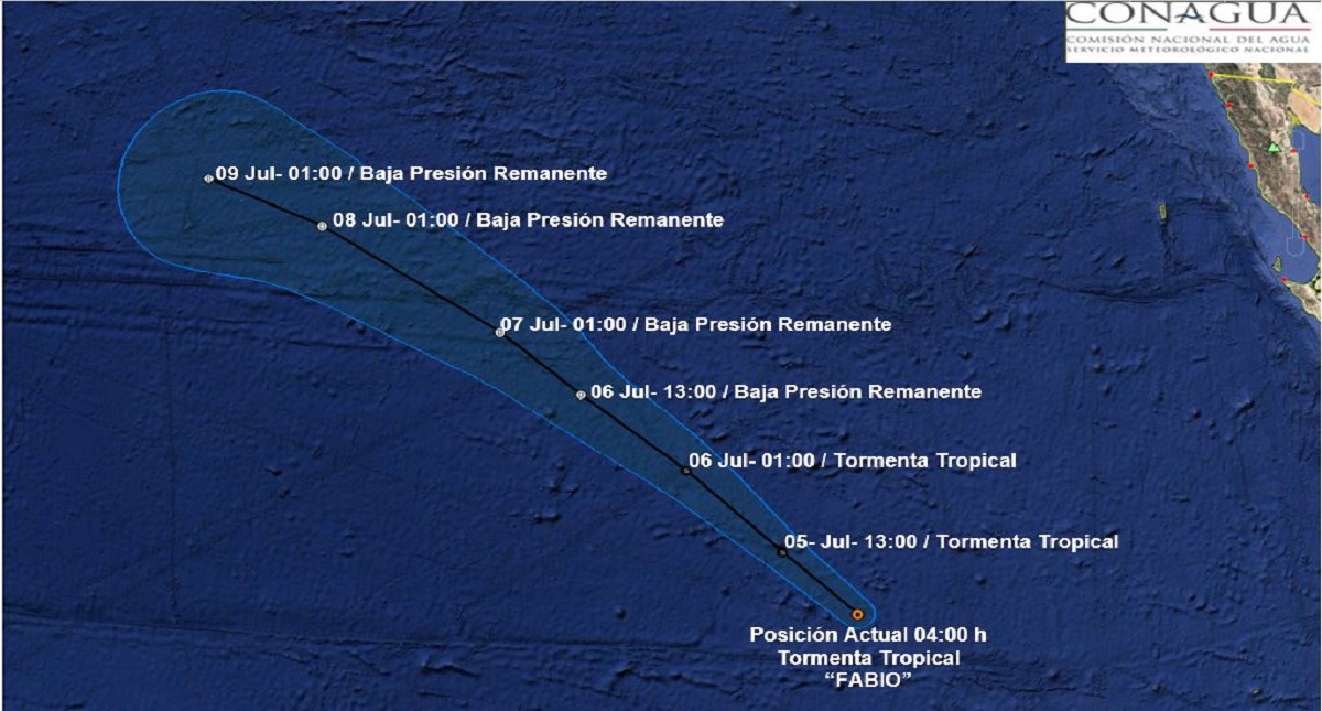 Tormenta Fabio se aleja de México sin provocar lluvias - tormenta-fabio-2