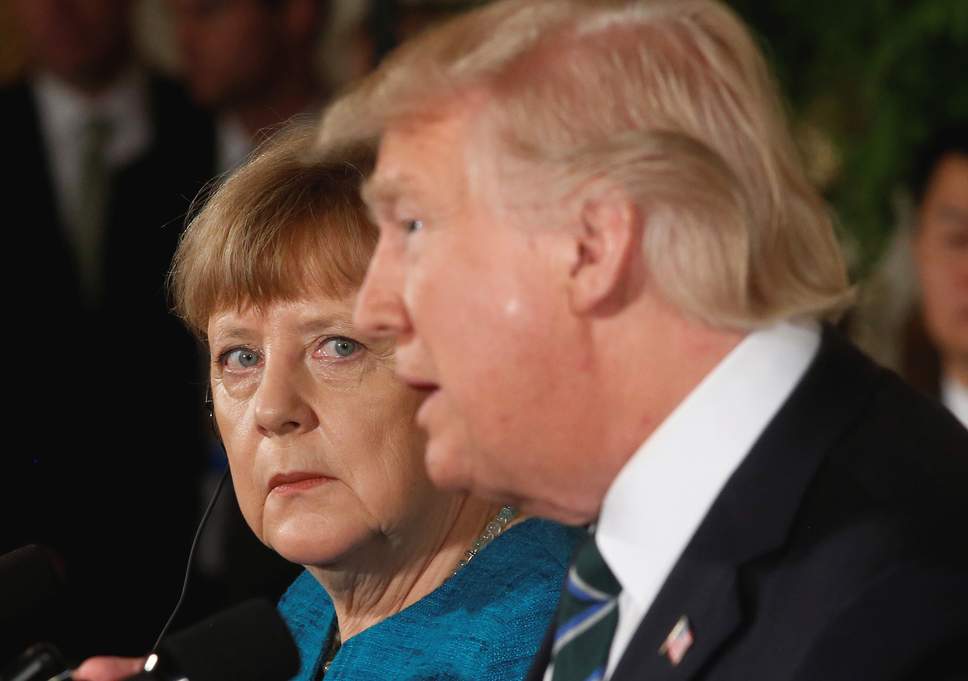 "Tenemos una muy buena relación": Trump sobre Angela Merkel - trump-angela-merkel