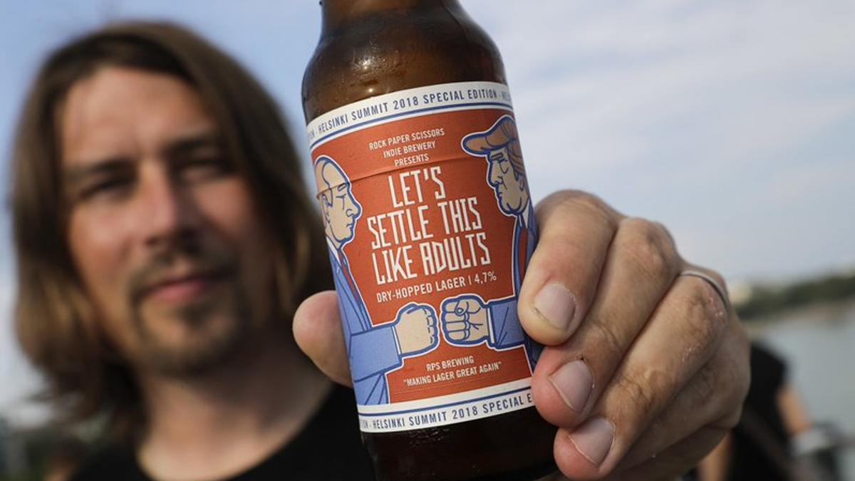 Diseñan cerveza en Finlandia por cumbre entre Trump y Putin