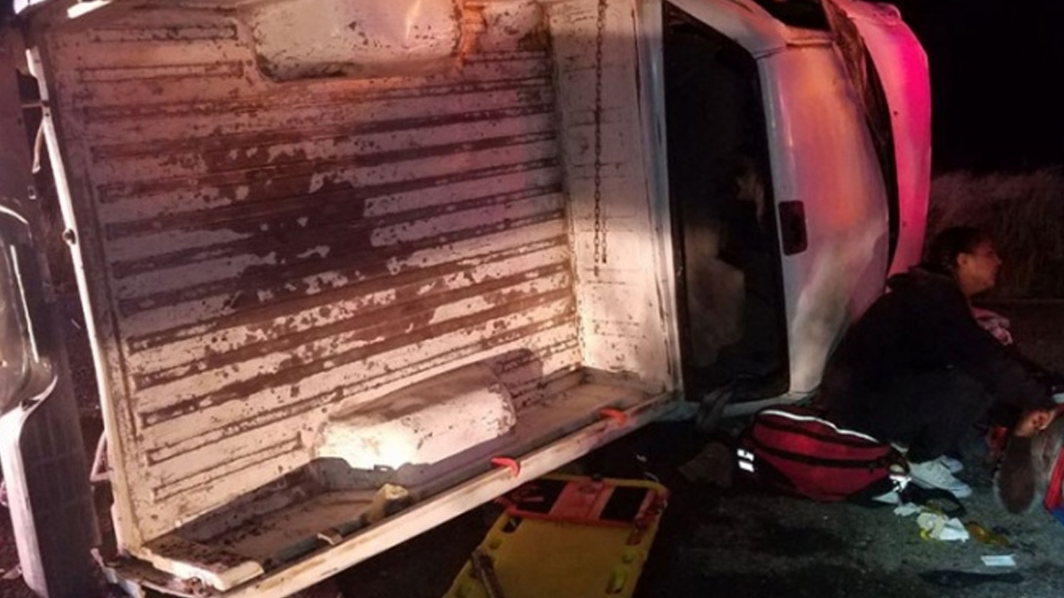 Volcadura de camioneta en Aguascalientes deja nueve lesionados