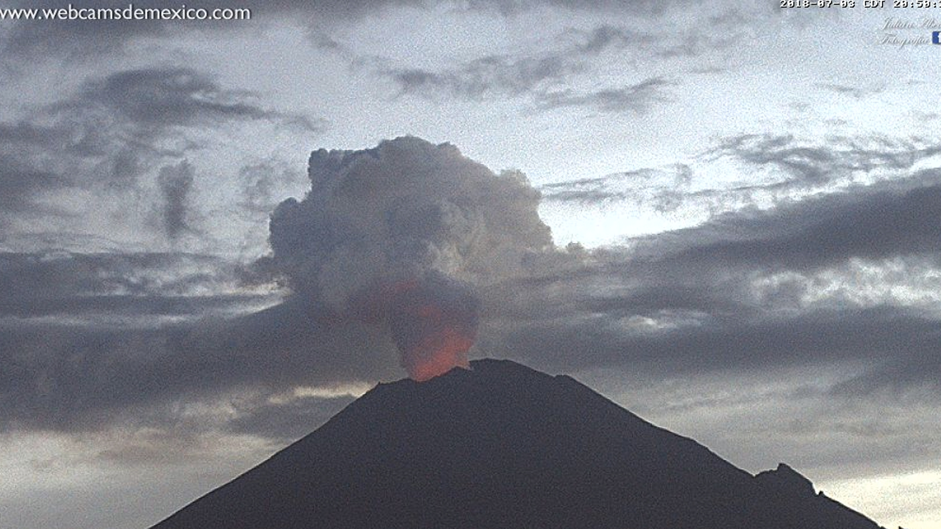 Volcán Popocatépetl presenta 30 exhalaciones y cuatro sismos