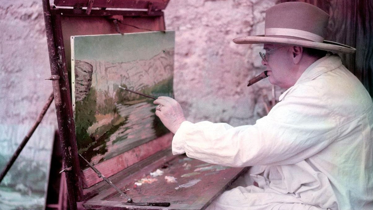 Venden pinturas realizadas por Winston Churchill