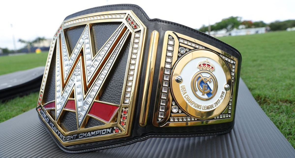 Real Madrid recibe cinturón de la WWE