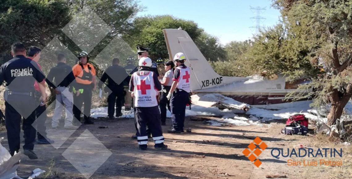 Un muerto y un herido tras desplome de avión pequeño en San Luis Potosí - avion-principal-1140x580