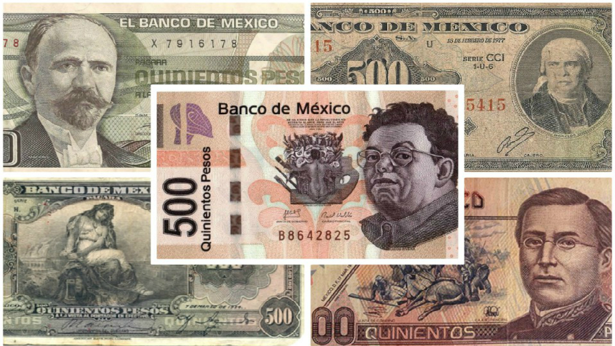 Las otras caras en los billetes de 500 pesos