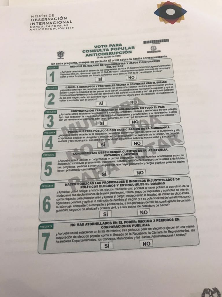 Este domingo Colombia llevará a cabo Consulta Popular Anticorrupción - boleta-consulta-nacional-anticorrupcion