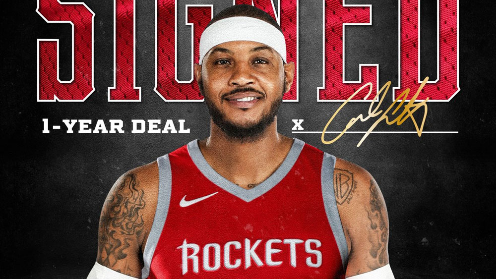 Carmelo Anthony jugará con los Houston Rockets