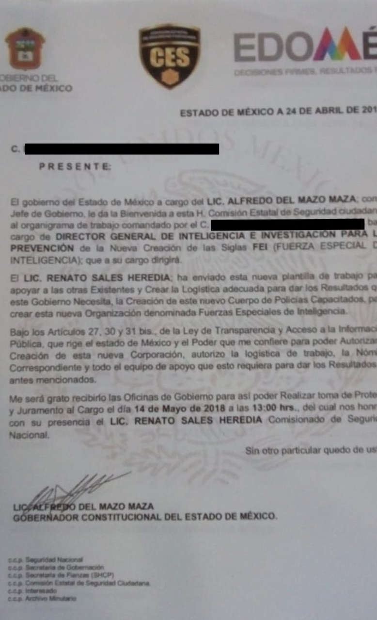 Sujeto vende plazas a policías con documentos falsos - carta-membretada-falsa-edomex