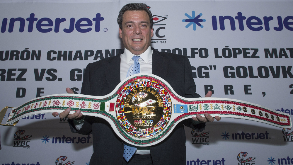 Presentan cinturón chiapaneco para ganador de 'Canelo' vs Golovkin - cinturon-cmb-mauricio-sulaiman