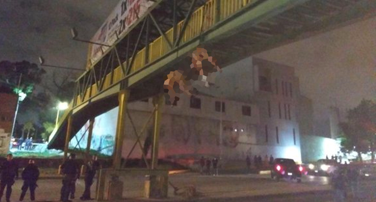 Matan y cuelgan a dos hombres en puente peatonal de San Luis Potosí - colgados-2