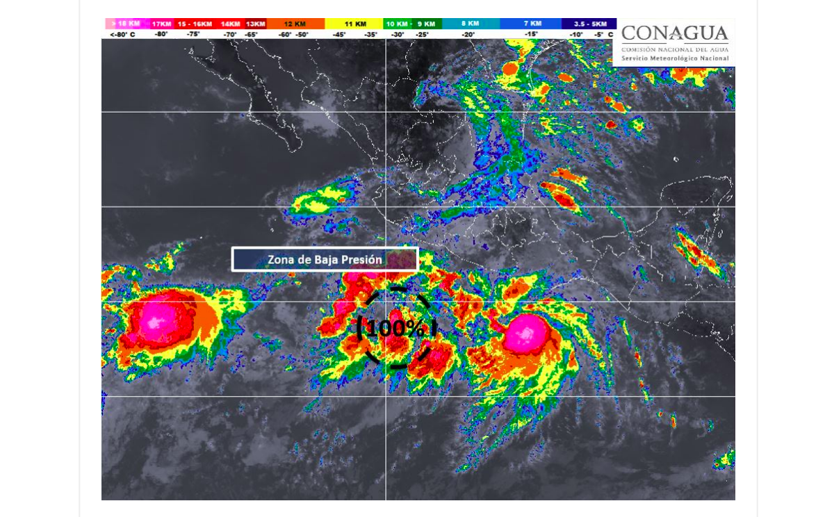 Se forma depresión tropical Doce-E frente a Colima