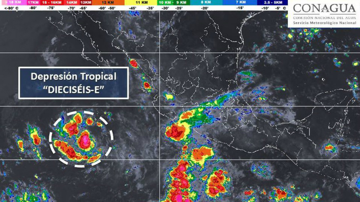 Se forma depresión tropical en el Océano Pacífico