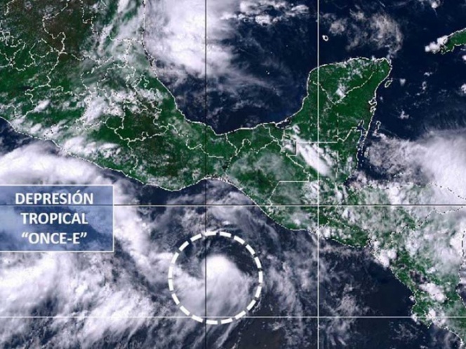 Depresión tropical 11-E activa alerta azul en costas de Oaxaca - depresiontropical