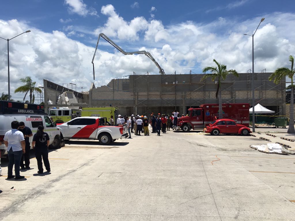 Derrumbe en construcción deja al menos un muerto en Quintana Roo Derrumbe en construcción deja al menos un muerto en Quintana Roo