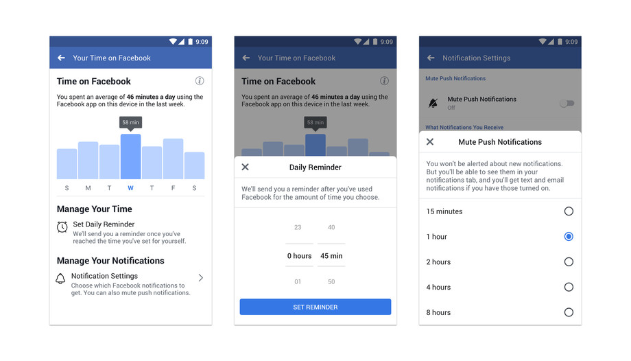 Facebook e Instagram activan función para limitar tiempo en la app - facebook-time