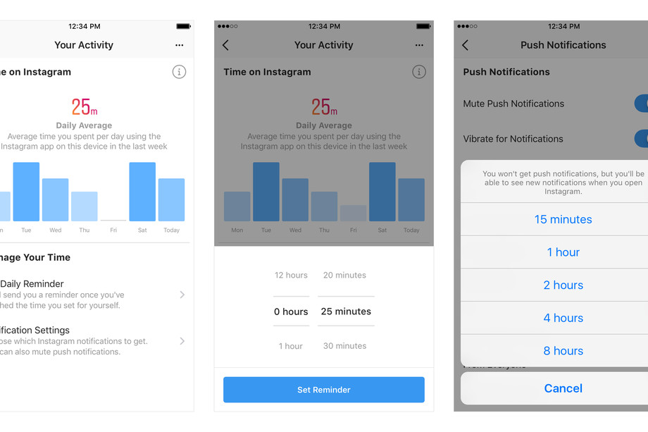 Facebook e Instagram activan función para limitar tiempo en la app - facebook-time1